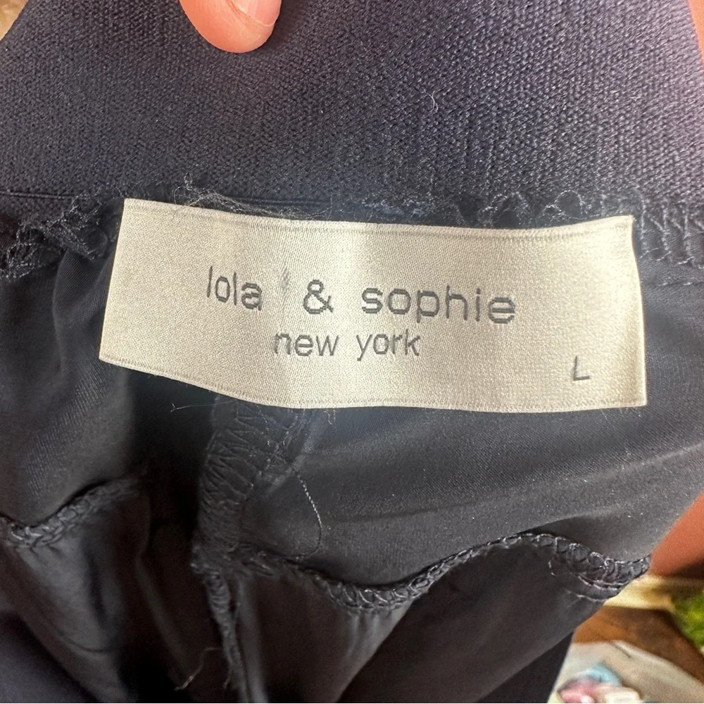 LOLA & SOPHIE D-SATIN CROPPED JOGGER Size large pull on color nightwatch - Picture 8 of 10